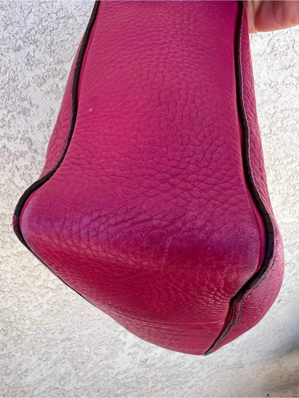 Vintage COACH Chelsea Dark Pink Leather Tote Bag 2005